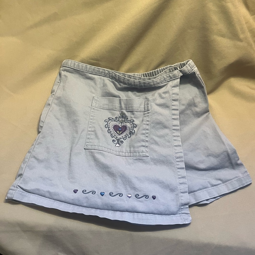 Vintage Talbots Kids Skort Embroidered Design Size 7